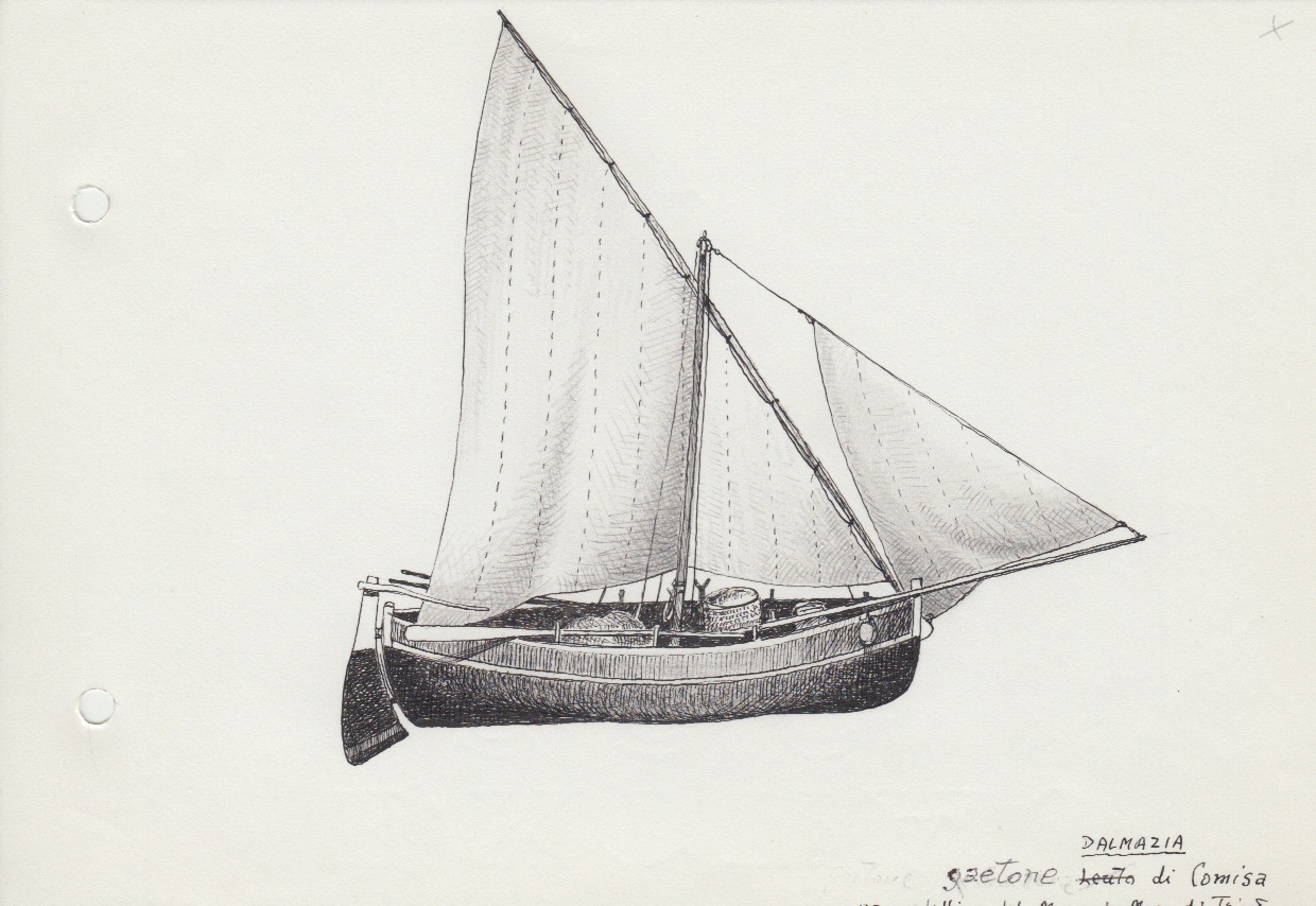 131-Dalmazia - gaetone di Comisa - da modellino del Museo del Mare di Trieste